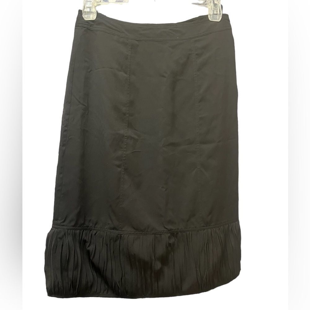 Burberry Black Silk Pencil Skirt
